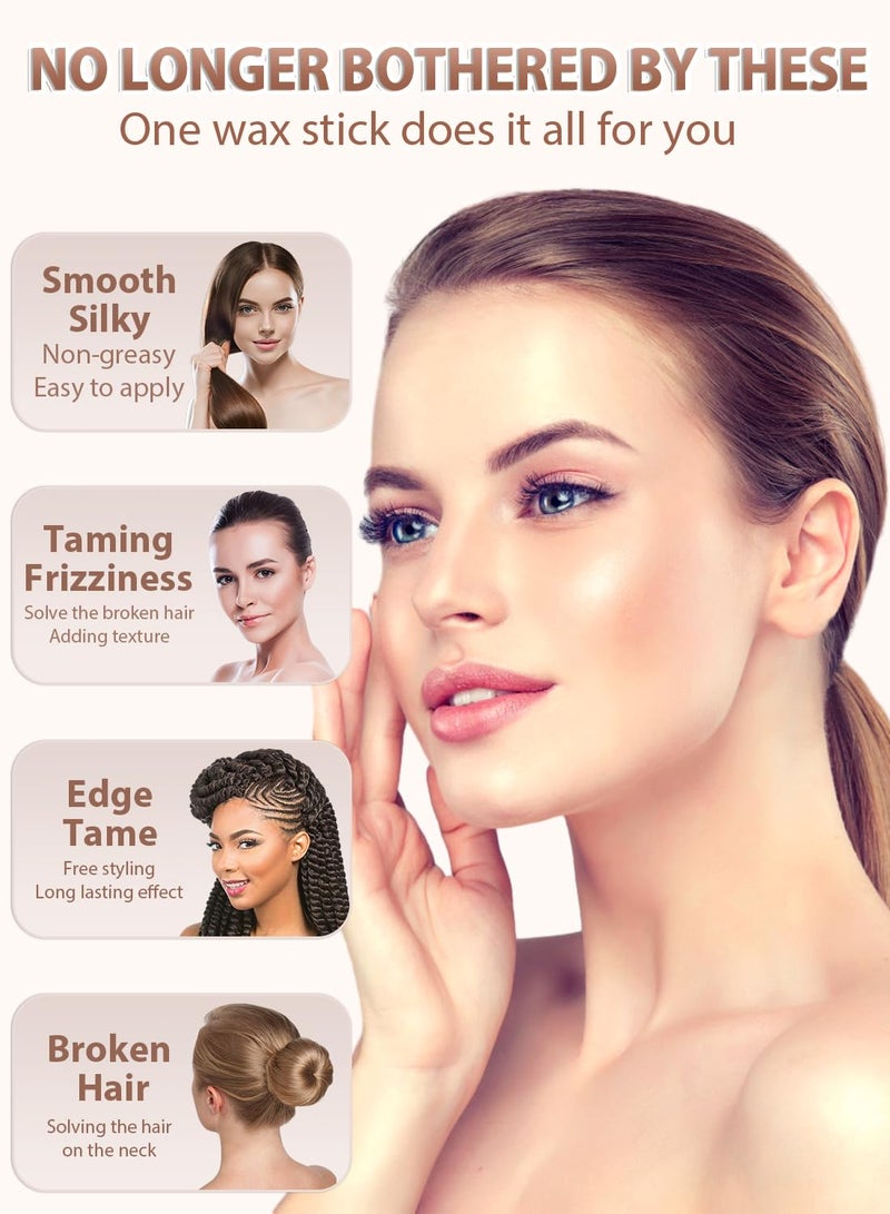 ANWOOR عصا شمع الشعر من أنور لتثبيت الشعر - صانع كعكة الشعر ومرطب للشعر للأطفال والنساء والفتيات - 1 قطعة - Image 3