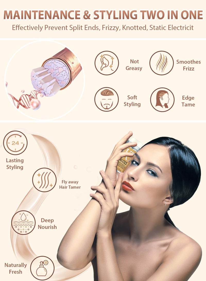 ANWOOR عصا شمع الشعر من أنور لتثبيت الشعر - صانع كعكة الشعر ومرطب للشعر للأطفال والنساء والفتيات - 1 قطعة - Image 2