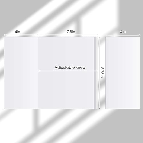 ReliThick 100 Pack Adjustable Clear Book Covers Fits Books with 8.5 x 15 Inches, Plastic Waterproof Sleeve for Textbooks Paperbacks, with Self Adhesive Closure, Against Dust, Wear Book Protector - Image 3