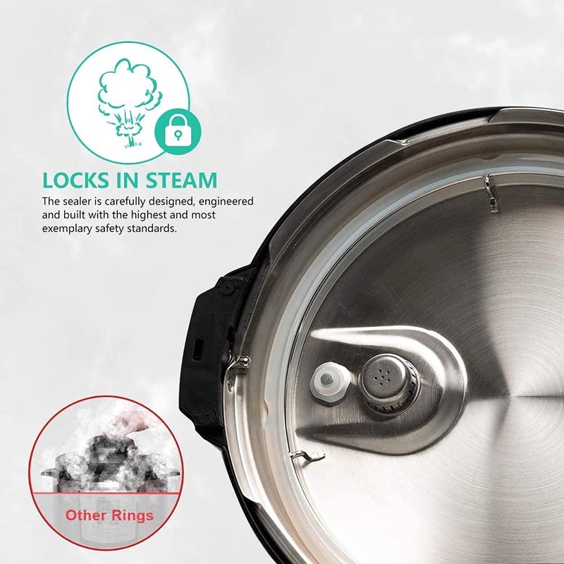 iAbler Original Sealing Ring Compatible with Ninja Foodi 6.5 Quart and 8 Quart Pressure Cooker Silicone Replacement Gasket for Ninja Foodi Air Fryer - 2 Packs - Image 3