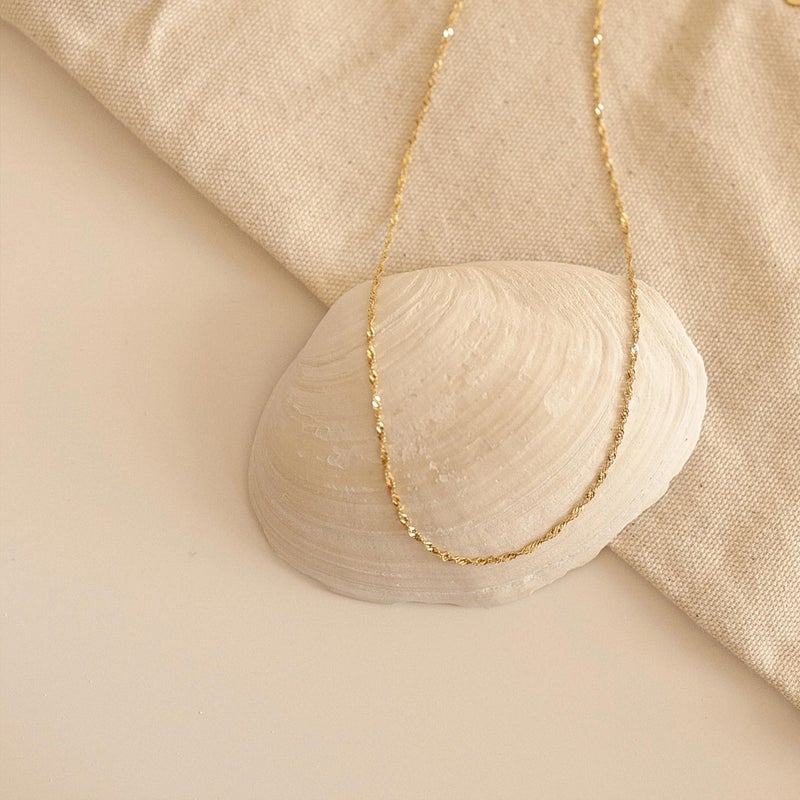 BAYLAY Gold Chain for Women - 18K Gold Plated Chain Necklace Woman Dainty Gold Necklace for Women Non Tarnish Gold Necklace Gold Chain Gold Jewelry Gifts Size 18 inch - Image 5