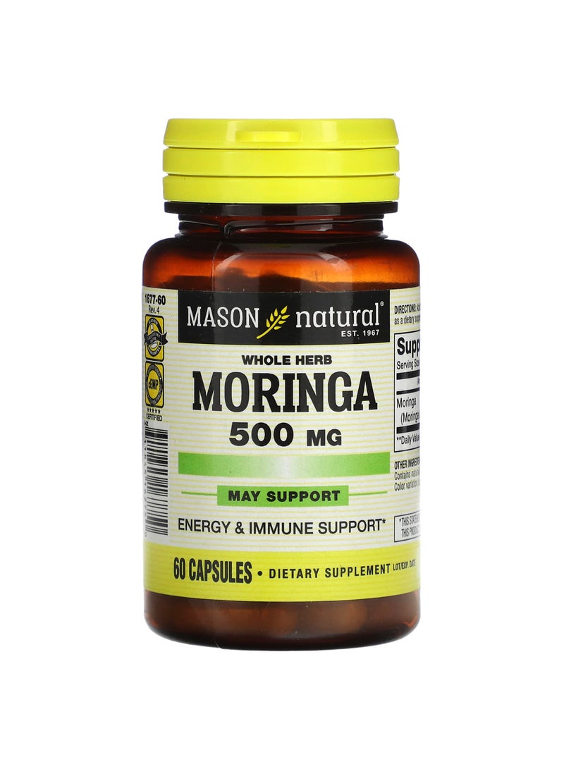 Whole Herb Moringa, 500 mg, 60 Capsules