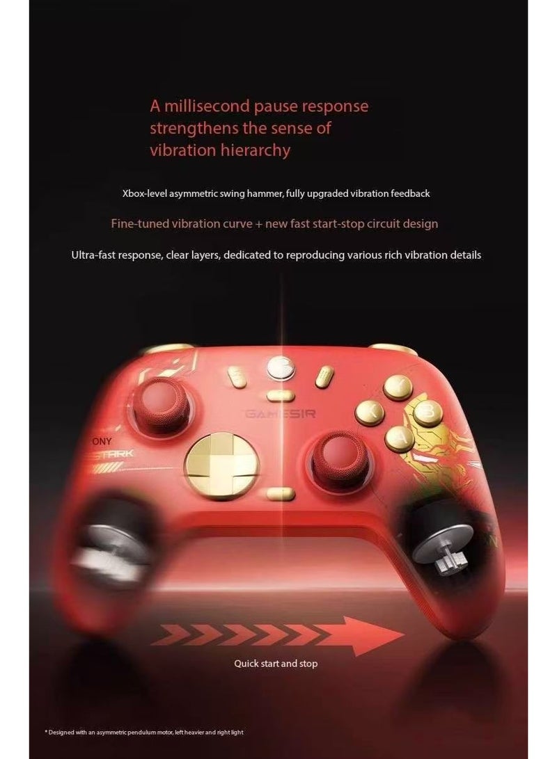 general Professional Gamepad Nova 2 Lite Ironman Co-Branded Edition Wireless Gaming Controller for Switch/Steam/PC Android/ iOS with Hall Effect Joysticks & Triggers, 1000Hz Polling Rate, Rumble Motor, Two Back Button, 600mAh Battery, Anti-Slip Laser-Textured Grips - Image 3