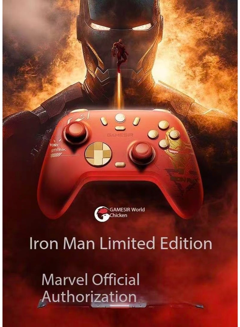 general Professional Gamepad Nova 2 Lite Ironman Co-Branded Edition Wireless Gaming Controller for Switch/Steam/PC Android/ iOS with Hall Effect Joysticks & Triggers, 1000Hz Polling Rate, Rumble Motor, Two Back Button, 600mAh Battery, Anti-Slip Laser-Textured Grips - Image 4