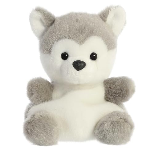 Aurora Adorable Palm Pals Busky Husky Stuffed Animal Fun Collectible Plush for Kids and Adult Collectors Perfect for Decorating Rooms and Birthday Gifts Gray 45 Inches - Image 1