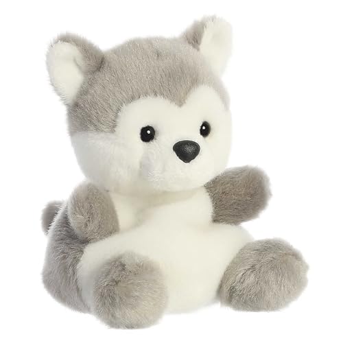 Aurora Adorable Palm Pals Busky Husky Stuffed Animal Fun Collectible Plush for Kids and Adult Collectors Perfect for Decorating Rooms and Birthday Gifts Gray 45 Inches - Image 5