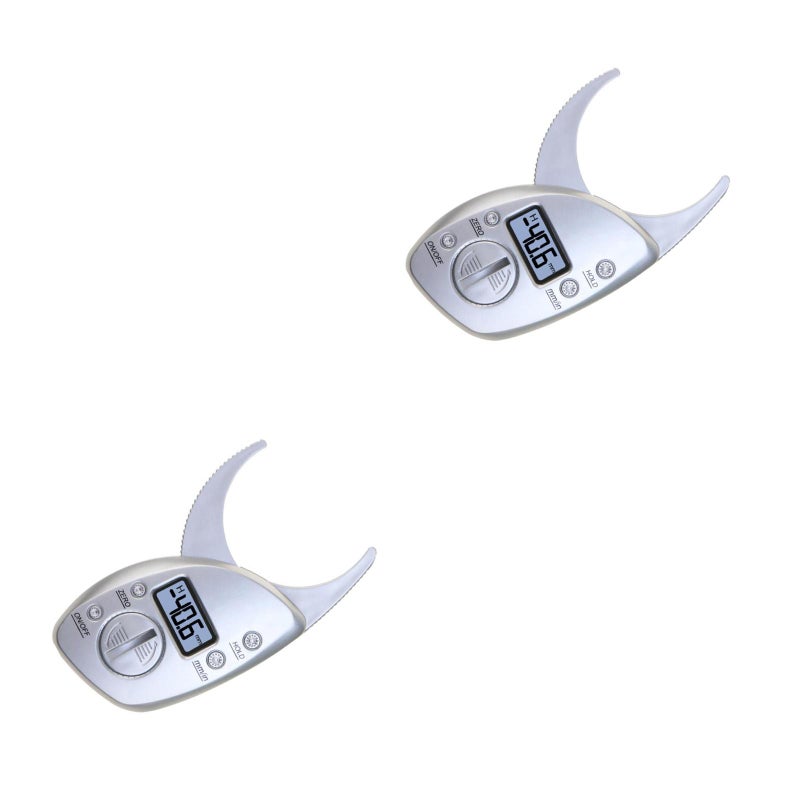 2 pcs Digital Body Fat Caliper Fat Caliper Fat Measuring Tool with Clear Display Portable Fat Digital Display Caliper for Women Men Use - Image 2