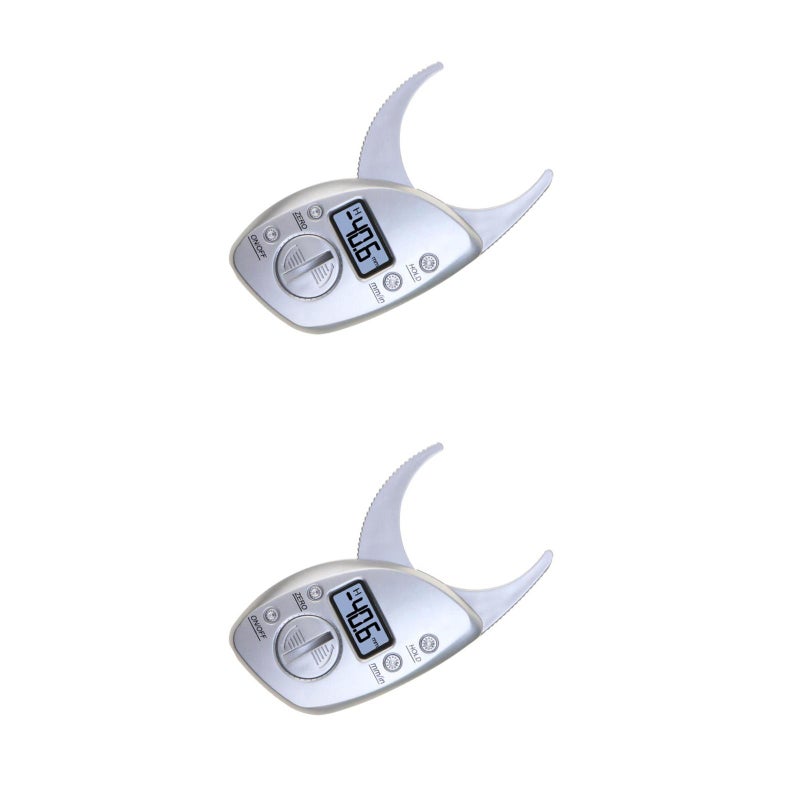 2 pcs Digital Body Fat Caliper Fat Caliper Fat Measuring Tool with Clear Display Portable Fat Digital Display Caliper for Women Men Use - Image 3