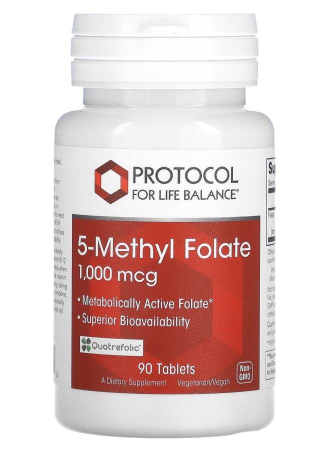 Protocol For Life Balance 5-Methyl Folate 1000 mcg 90 Tablets  - Image 1