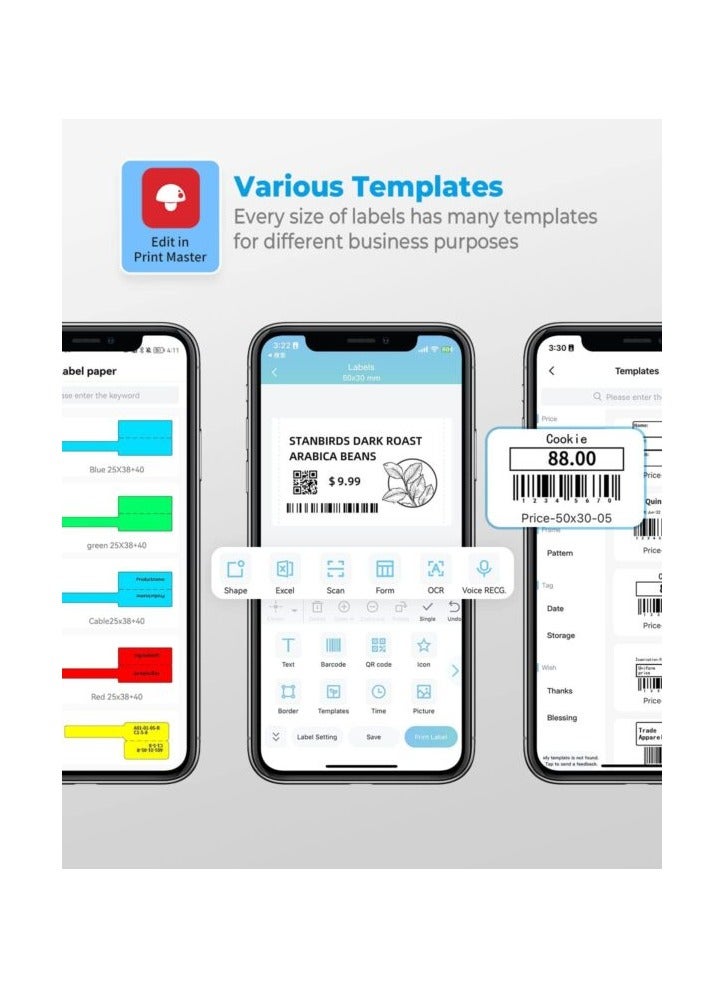 Phomemo M110 Portable Wireless Thermal Label Printer, Bluetooth Label Maker - Image 3