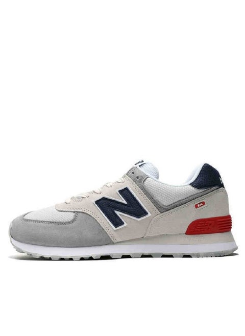 574 Classic Causal Colorblock Sneakers Grey/White/Blue/Red