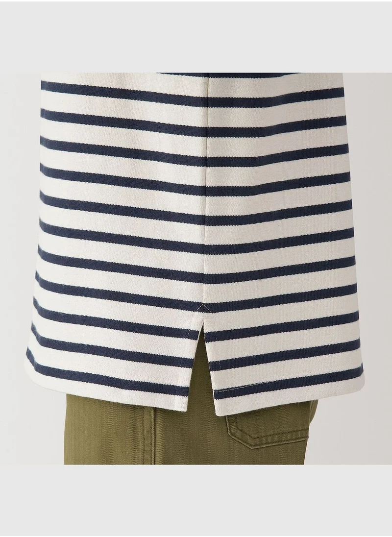 MUJI Heavy Weight Boat Neck Long Sleeve T-Shirt