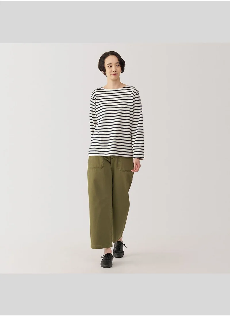 MUJI Heavy Weight Boat Neck Long Sleeve T-Shirt
