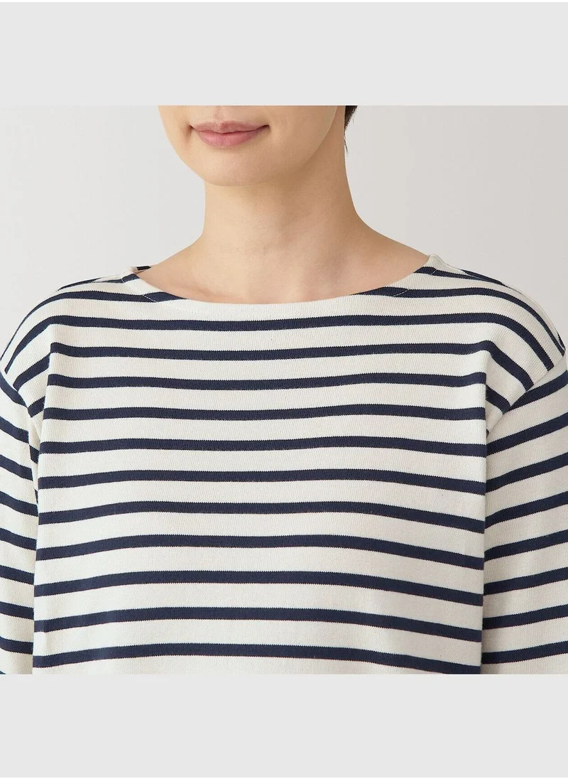 MUJI Heavy Weight Boat Neck Long Sleeve T-Shirt
