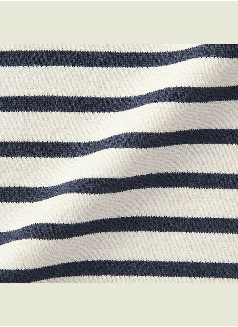 MUJI Heavy Weight Boat Neck Long Sleeve T-Shirt