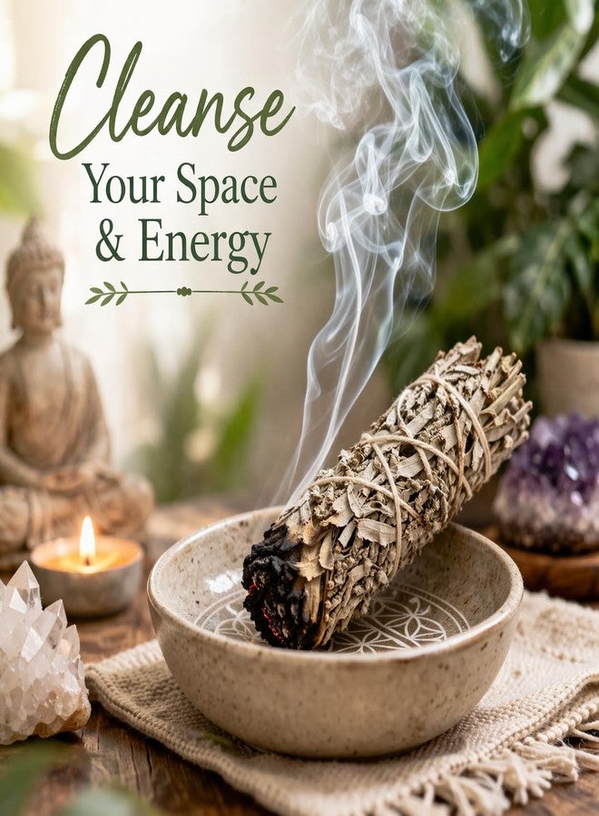 Aromatika Indian White Sage Bundle Smudging Sticks 4 Inches (Pack of 2) Natural Sage for Home Purification, Smudge Rituals, Removes Negative Energy, Spiritual Healing & Promotes Relaxation - Image 2