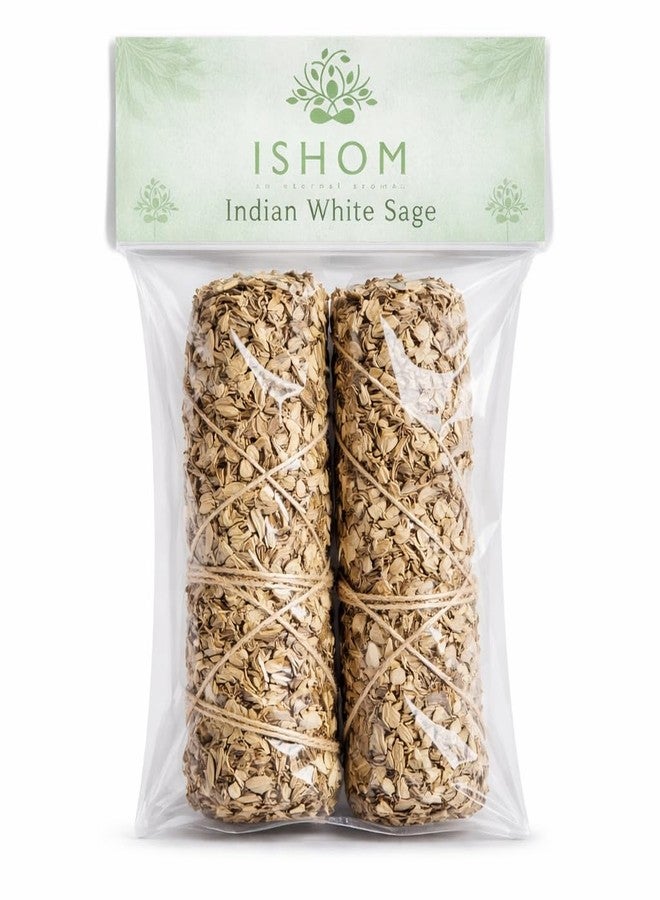 Aromatika Indian White Sage Bundle Smudging Sticks 4 Inches (Pack of 2) Natural Sage for Home Purification, Smudge Rituals, Removes Negative Energy, Spiritual Healing & Promotes Relaxation - Image 1