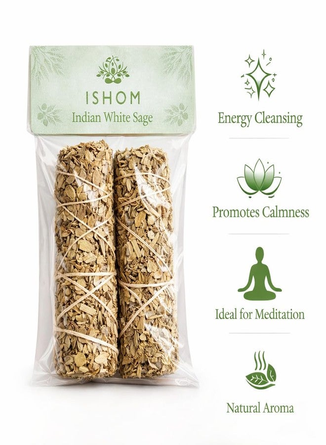 Aromatika Indian White Sage Bundle Smudging Sticks 4 Inches (Pack of 2) Natural Sage for Home Purification, Smudge Rituals, Removes Negative Energy, Spiritual Healing & Promotes Relaxation - Image 3