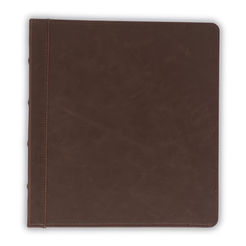 Samsill Vintage Leather Binder, 1.5 Inch Round Ring (Holds 325 Sheets), Letter Size 8.5x11 Documents, Professional Organizer Portfolio, Planner, No Zipper, Brown - Image 4