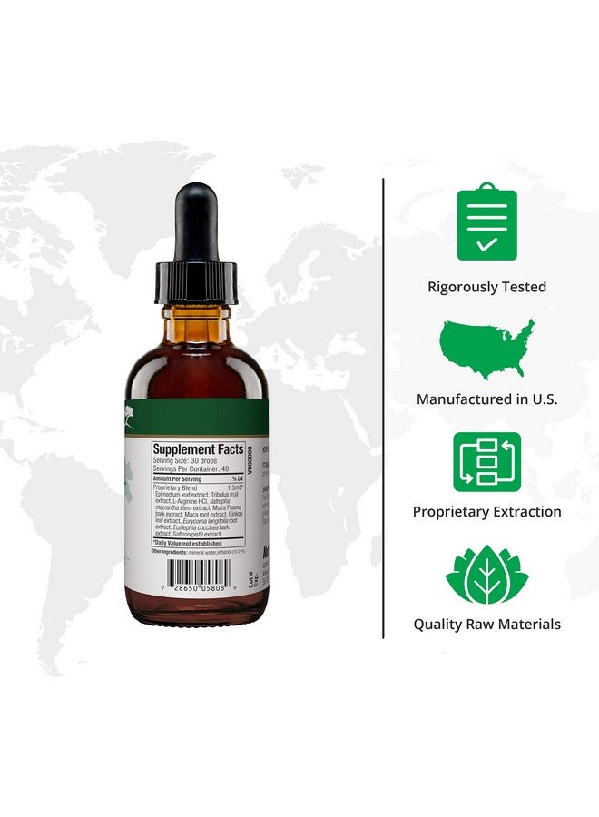 NutraMedix Natural Boost for Men - Amino Acids and Energy Support - Ginkgo Biloba, Maca Root, Saffron Extract, Epimedium, and L-Arginine - Men's Health Supplement (2oz / 60ml) - Image 2