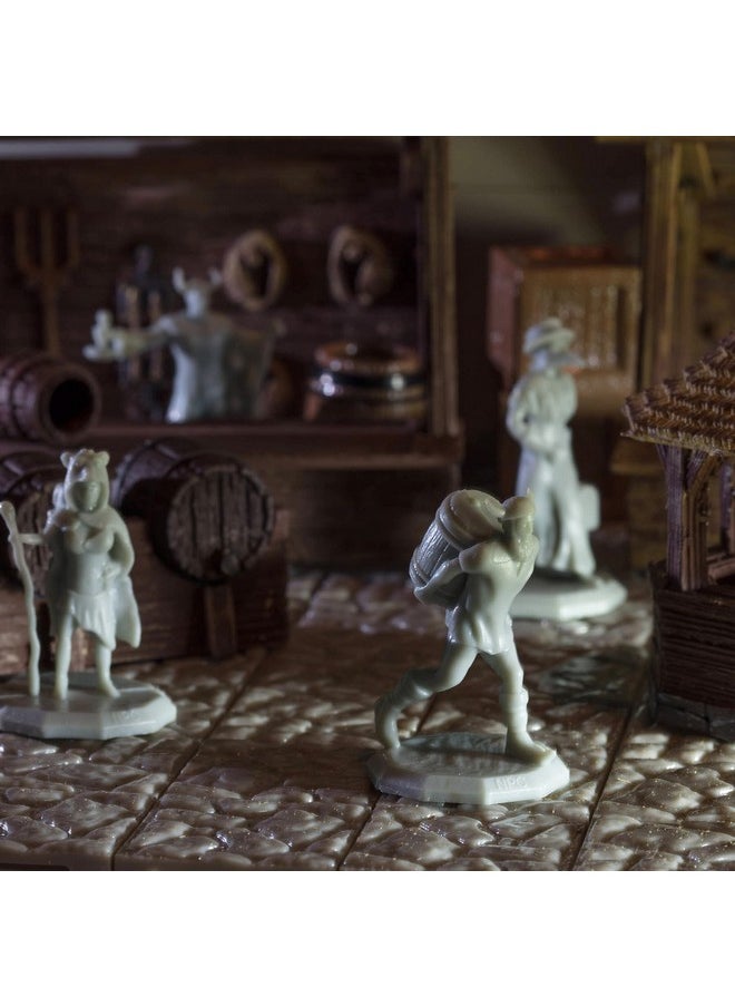 Monster Protectors Monster Townsfolk Mini Fantasy Figures 8Pc Merchant Non Player Character Npc Miniatures 1" Hexsized Compatible With Dnd Dungeons And Dragons Pathfinder And All Rpg Tabletop Games  - Image 5