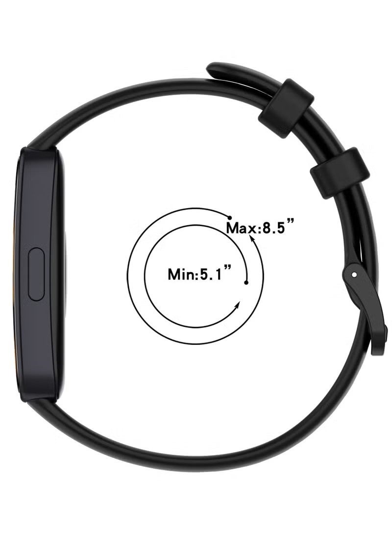 3 Pcs Silicone Strap Suitable for Huawei Band 10/9/8 Watchband Replacement Bracelet (Black+Blue+Green) - Image 4