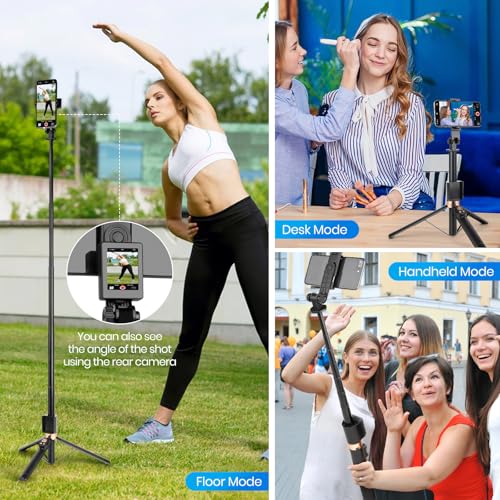 XSMNER Universal Real-Time Back Camera Monitor for iPhone & Android, Vlog Selfie Monitor Screen for iPhone, No App Needed, 1080P HD Screen for Live Streaming TikTok YouTube - Image 2