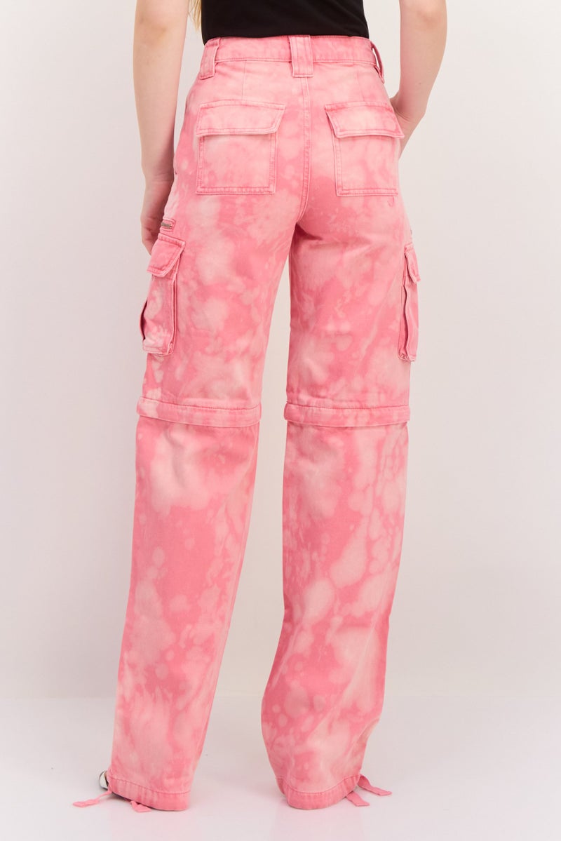 GUESS Guess x Brandalised Women Regular Fit Embellished Tie Dye Cargo Pants, Multicolor  - Image 3