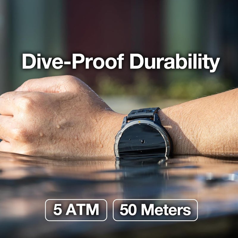 AGM Military Smartwatch for Men & Women, 46mm Rugged Design, 5ATM Waterproof, GPS, Compass, Altimeter, 1.43" AMOLED, Bluetooth Calls, 100+ Sports Modes, Heart Rate & Sleep Tracker - Image 3