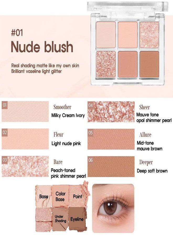 BBI@ BBIA BBIA Ready To Wear Eye Palette - Ultimate Eyeshadow Palette Blendable & Buildable Shade Soft Texture Shimmer Finish Gorgeous Pearls Daily Eye Shadow Colors Vegan Korean Eye Makeup (01 NUDE BLUSH) - Image 2