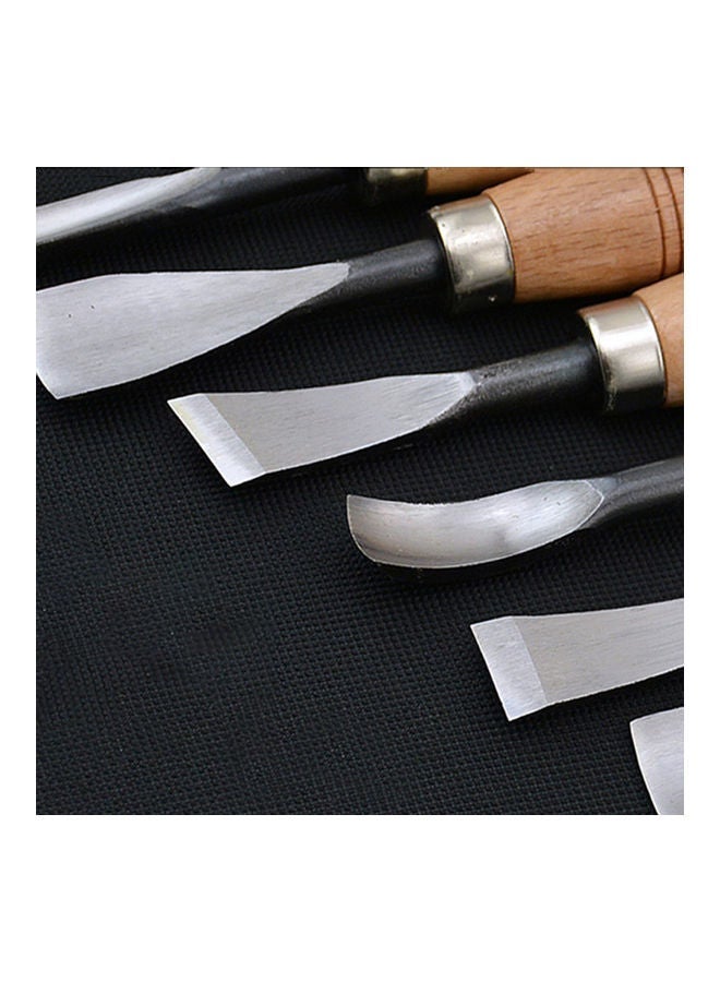 NIBEMINENT 8-Piece Wood Carving Tool Beige/Silver 15x2.5x15cm - Image 3