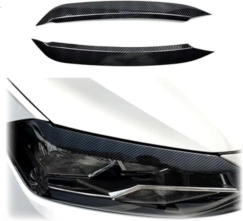 Vuzmode Carbon Fiber Look Headlight Eyebrow for VW Polo - Image 5
