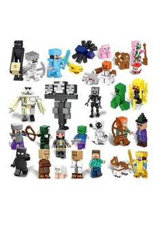 General Minecraft mini figure building blocks 30 pieces interchangeable popular character dedicated base plate set  - Image 1