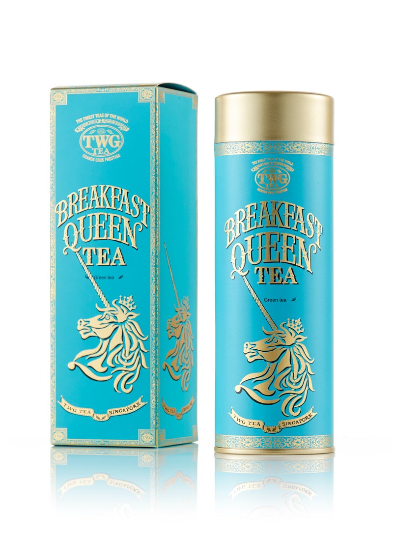 تي دبليو جاي تي شاي ملكة الإفطار | مزيج من أوراق الشاي الأخضر السائبة في علبة شاي فاخرة، ١٠٠ غرام - Image 1