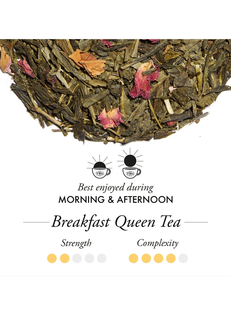 تي دبليو جاي تي شاي ملكة الإفطار | مزيج من أوراق الشاي الأخضر السائبة في علبة شاي فاخرة، ١٠٠ غرام - Image 2