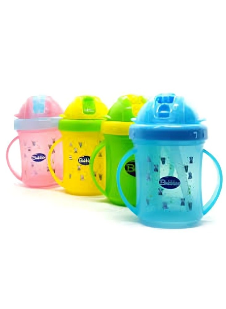 Bubbles Baby Cup with Silicone Straw Blue 200 ML