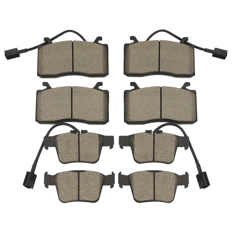 مجموعة وسادات الفرامل السيراميكية الأمامية والخلفية متوافقة مع ألفا روميو جوليا 2017 2018 2019 2020 2021 2022 استبدال 68317364AA 68318394AA 68501180AA 77367733