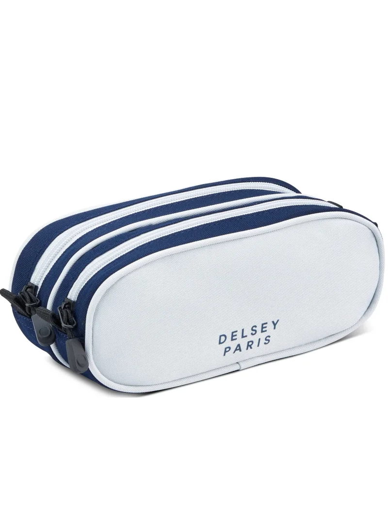 DELSEY Paris Back To School 2025 Two Compartment Pencil Case - Navy Blue