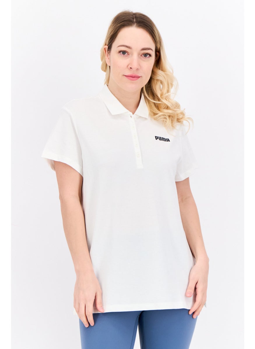 PUMA Women Regular Fit Short Sleeves Outdoor Polo Shirts, White  - Image 1