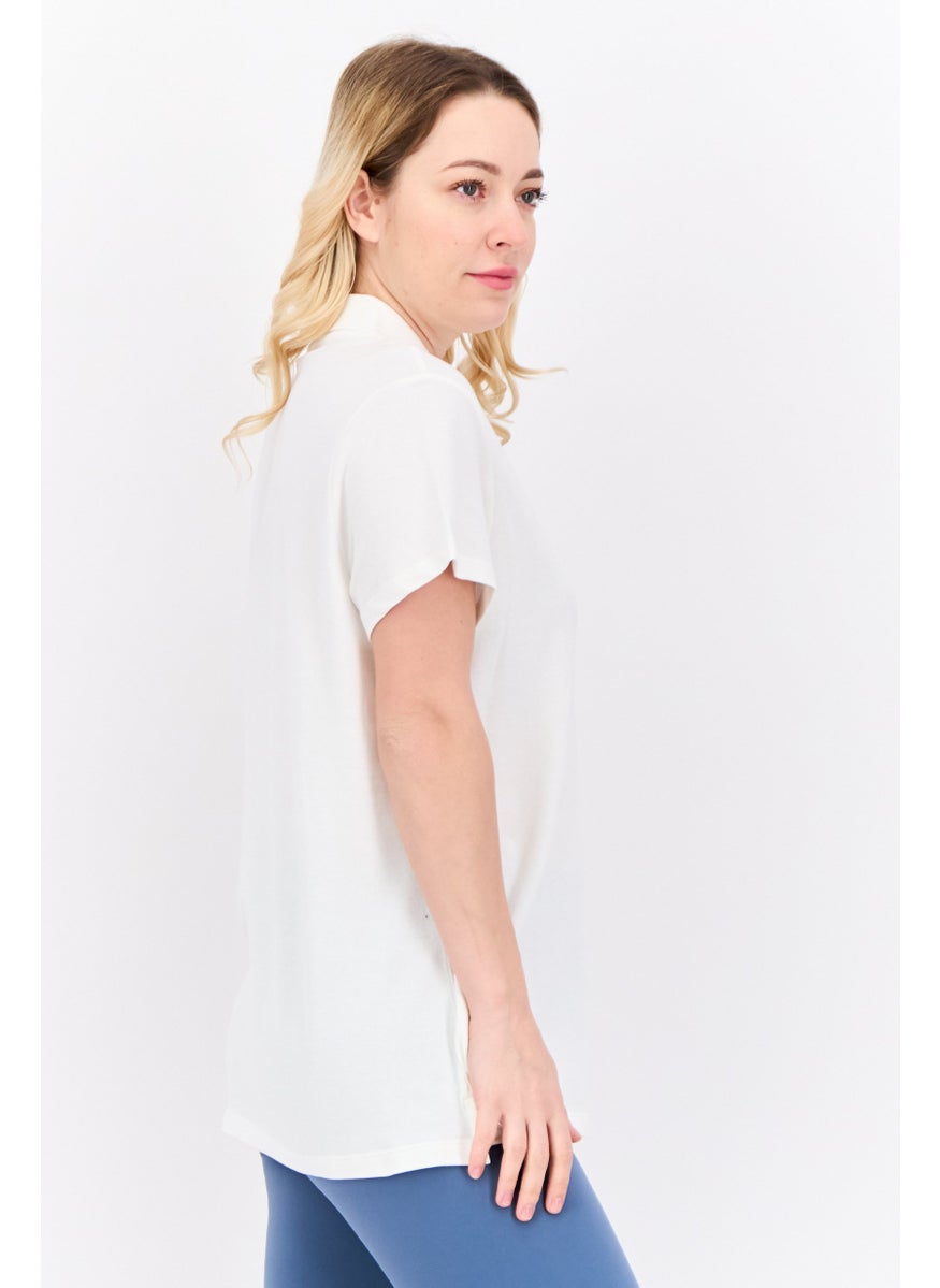 PUMA Women Regular Fit Short Sleeves Outdoor Polo Shirts, White  - Image 2