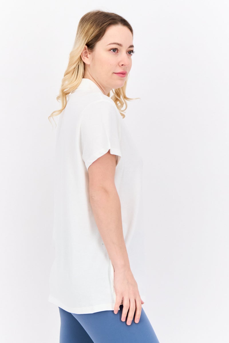PUMA Women Regular Fit Short Sleeves Outdoor Polo Shirts, White - Image 2