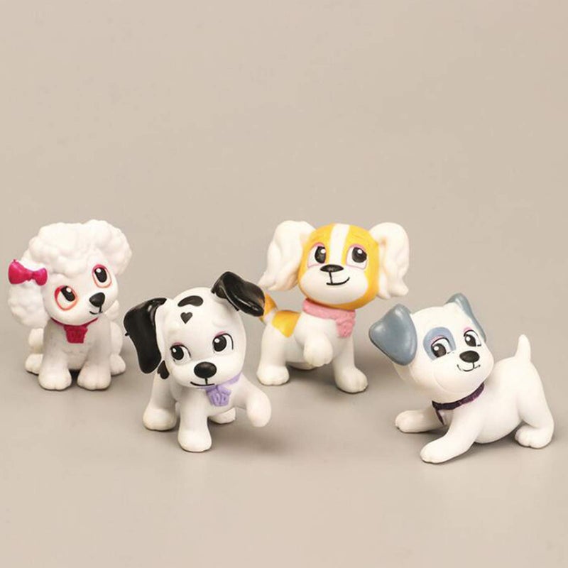 Fevoila Dog Figurines Playset  9 Pcs Realistic Detailed Puppy Figures Fairy Garden Miniature Dog Figurines Collection Playset Cake Toppers Christmas Birthday Gift - Image 3