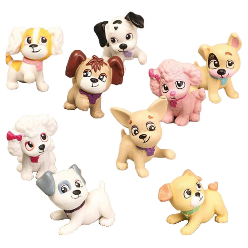 Fevoila Dog Figurines Playset  9 Pcs Realistic Detailed Puppy Figures Fairy Garden Miniature Dog Figurines Collection Playset Cake Toppers Christmas Birthday Gift - Image 1