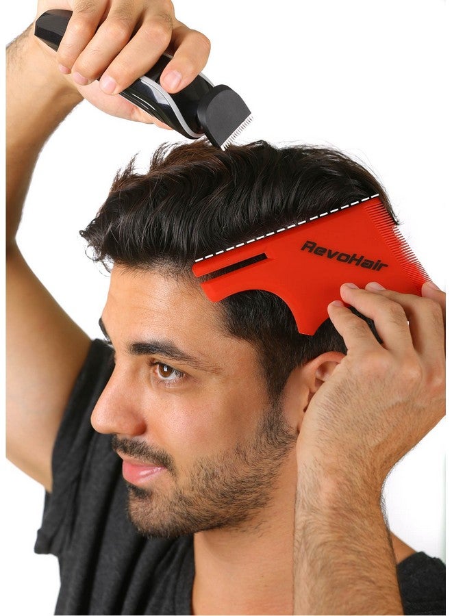 ريفوبيرد أداة قص الشعر RevoHair Self - قالب/استنسل/دليل متعدد المنحنيات لخطوط الشعر للرجال - مستلزمات الحلاقة - خفيفة الوزن - مع مشط للشعر واللحية - تحديد الحواف - اصنعها بنفسك - Image 2