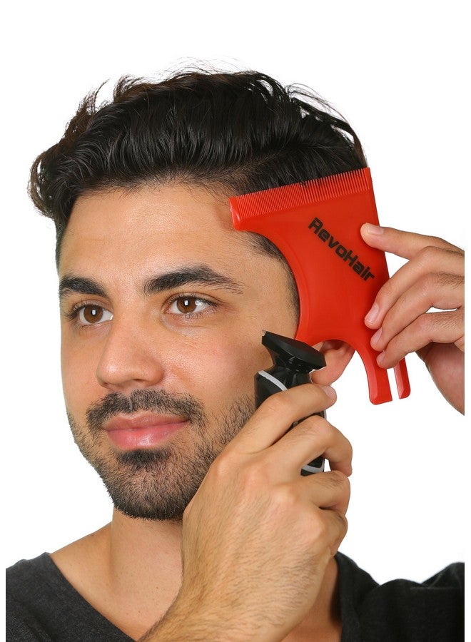 ريفوبيرد أداة قص الشعر RevoHair Self - قالب/استنسل/دليل متعدد المنحنيات لخطوط الشعر للرجال - مستلزمات الحلاقة - خفيفة الوزن - مع مشط للشعر واللحية - تحديد الحواف - اصنعها بنفسك - Image 1
