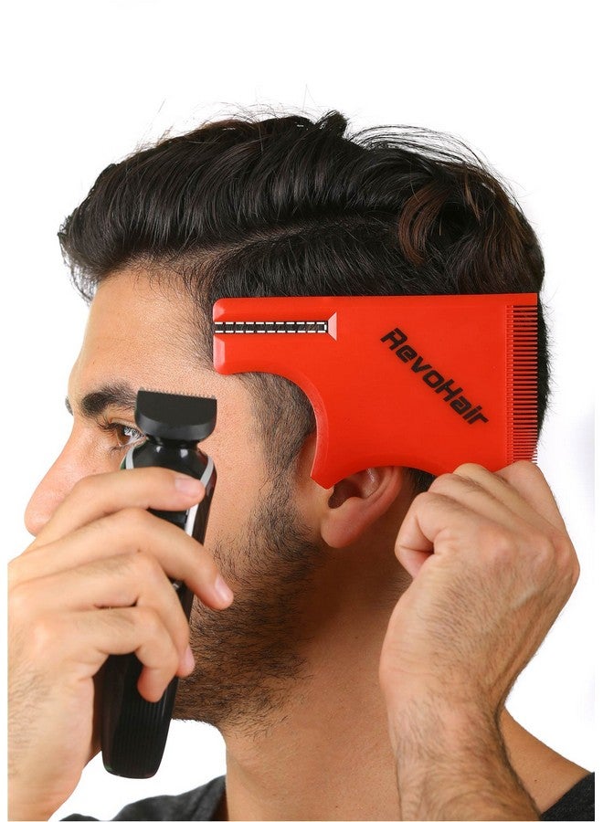 ريفوبيرد أداة قص الشعر RevoHair Self - قالب/استنسل/دليل متعدد المنحنيات لخطوط الشعر للرجال - مستلزمات الحلاقة - خفيفة الوزن - مع مشط للشعر واللحية - تحديد الحواف - اصنعها بنفسك - Image 4