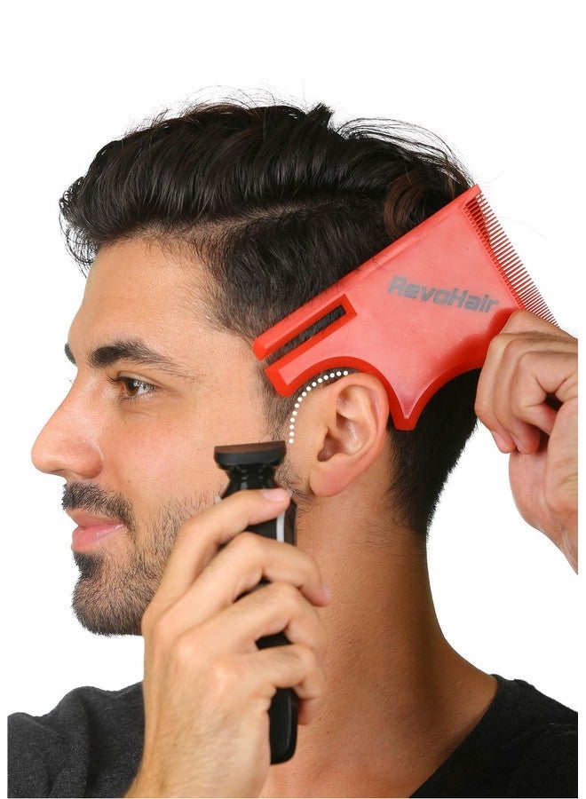 ريفوبيرد أداة قص الشعر RevoHair Self - قالب/استنسل/دليل متعدد المنحنيات لخطوط الشعر للرجال - مستلزمات الحلاقة - خفيفة الوزن - مع مشط للشعر واللحية - تحديد الحواف - اصنعها بنفسك - Image 5