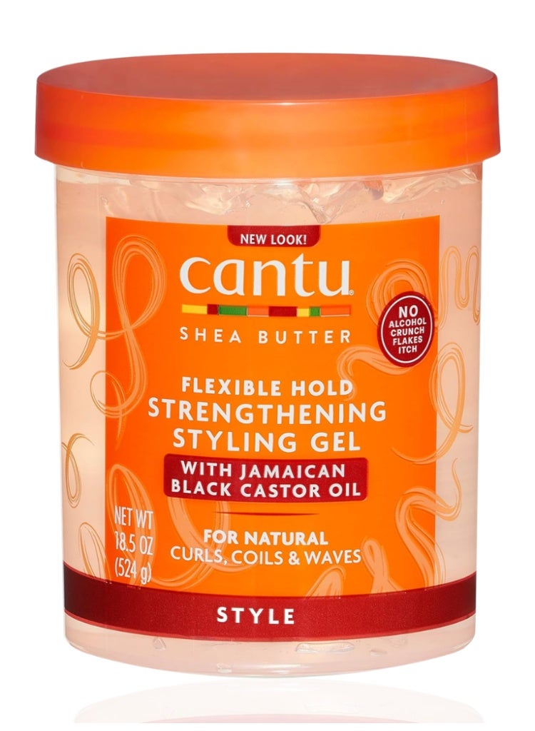 Cantu Shea Butter Maximum Hold Strengthening Styling Gel – Strong Hold Anti-Frizz Hair Gel for Sleek, Defined Styles - Image 1
