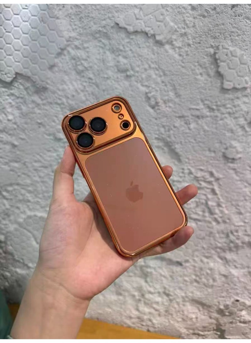 Compatible for iPhone 17 Pro Case, Cute Clear Glitter Bling Sparkly Case,3 Diamond Camera Lens Protectors,6.3 Inch(Glitter Gold) - Image 3