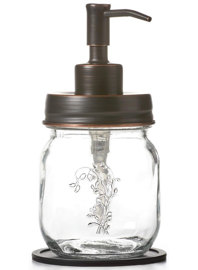 Industrial Rewind 12oz Mason Jar Oil Rubbed Bronze Soap and/or Lotion Dispenser for Hand Sanitizer; Petite, Cute and Compact Liquid Soap or Hand/Body Lotion Refillable Dispenser (Oil Rubbed Bronze, Single 12oz)  - Image 1